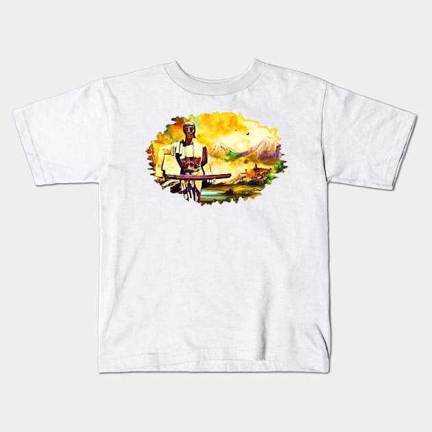 Mother Armenia Kids T-Shirt by doniainart